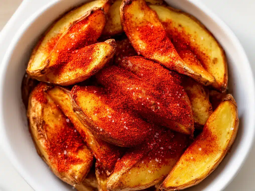 Knusprige Airfryer Kartoffelecken: 20 Min 4 knusprige Airfryer Kartoffelecken preparation steps
