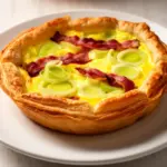 Knusprige Blätterteig-Quiche mit Lauch & Speck - featured image