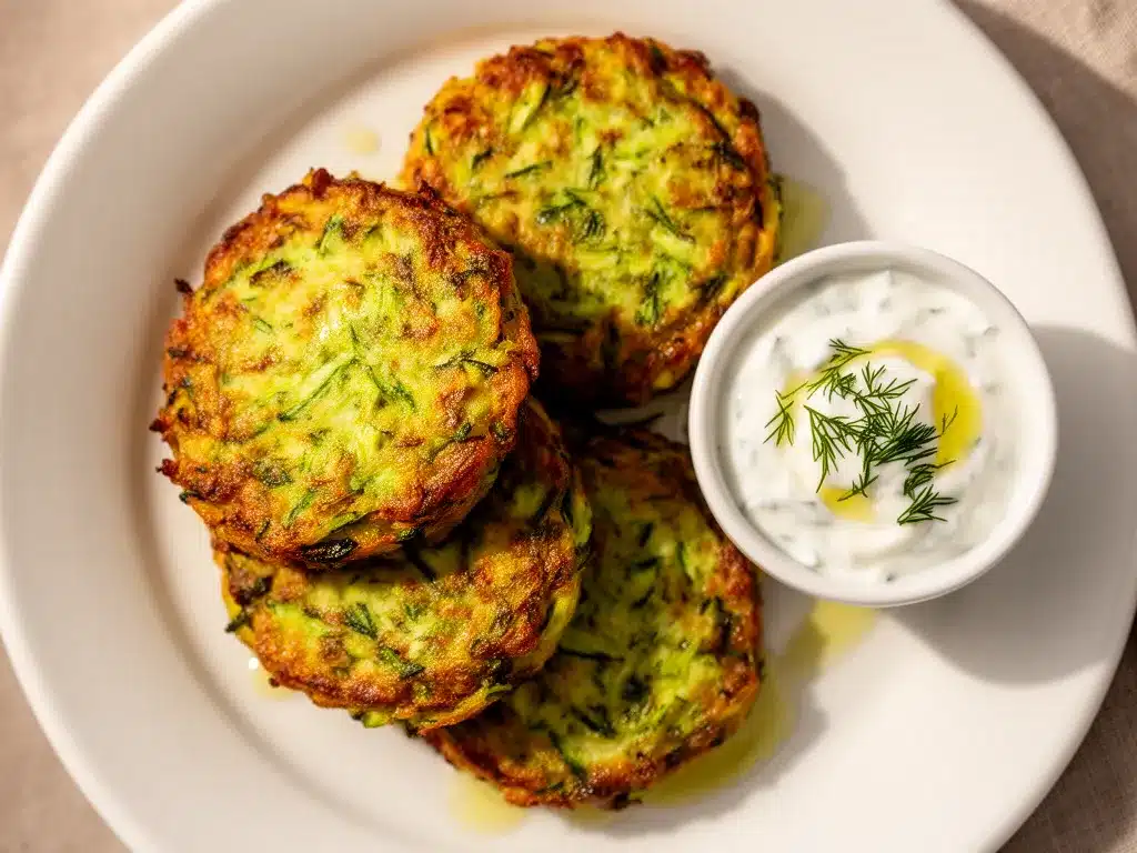 Knusprige Zucchini-Puffer: 15 Min. Rezept 4 Knusprige Zucchini-Puffer preparation steps