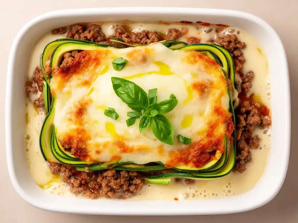 Low-Carb Zucchini-Lasagne: Die Perfekte Cremige 30-Minuten-Mahlzeit 4 Low-Carb Zucchini-Lasagne preparation steps