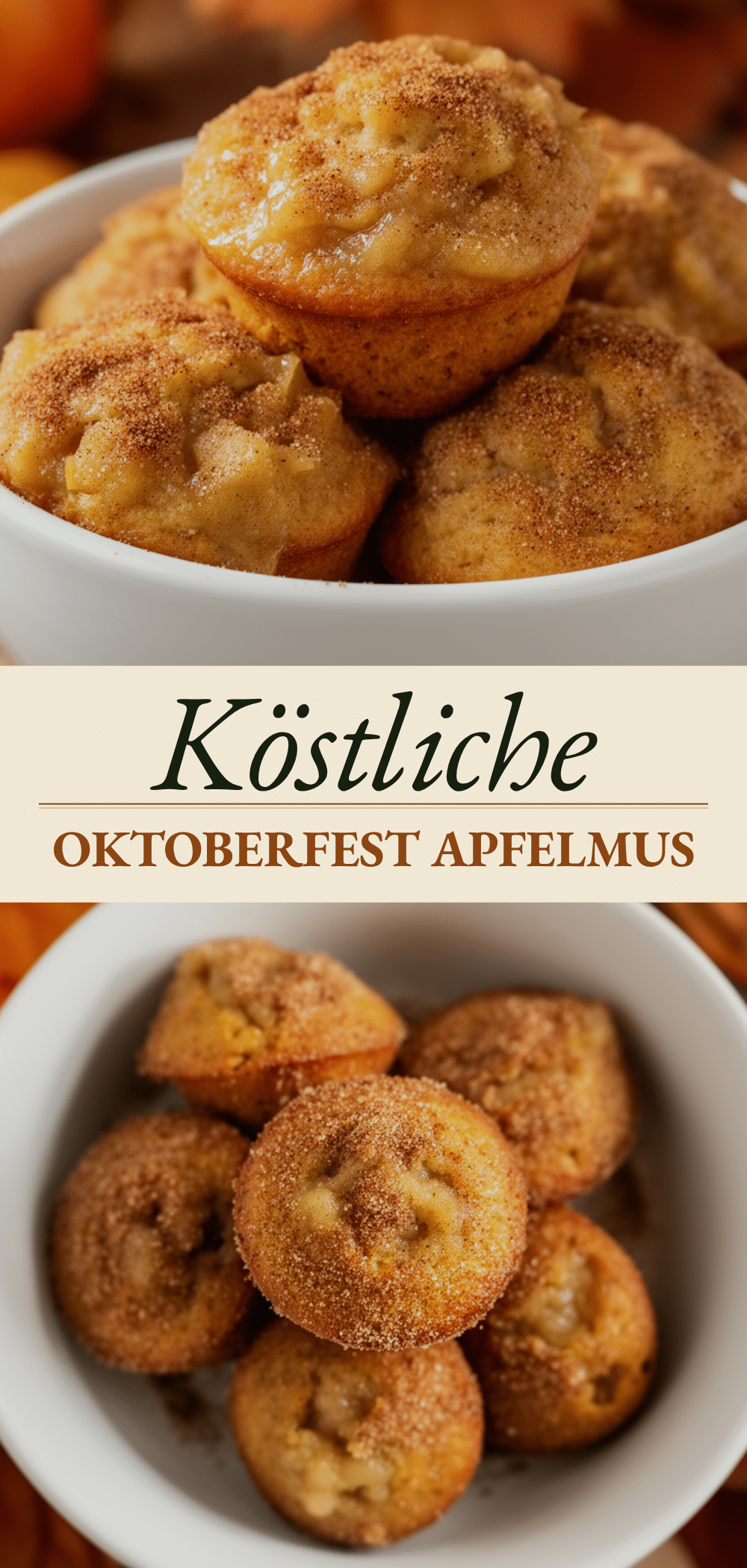 Oktoberfest Apfelmus-Muffins: 5 Einfache Herbstrezepte 5 Oktoberfest Apfelmus-Muffins mit Zimt recipe