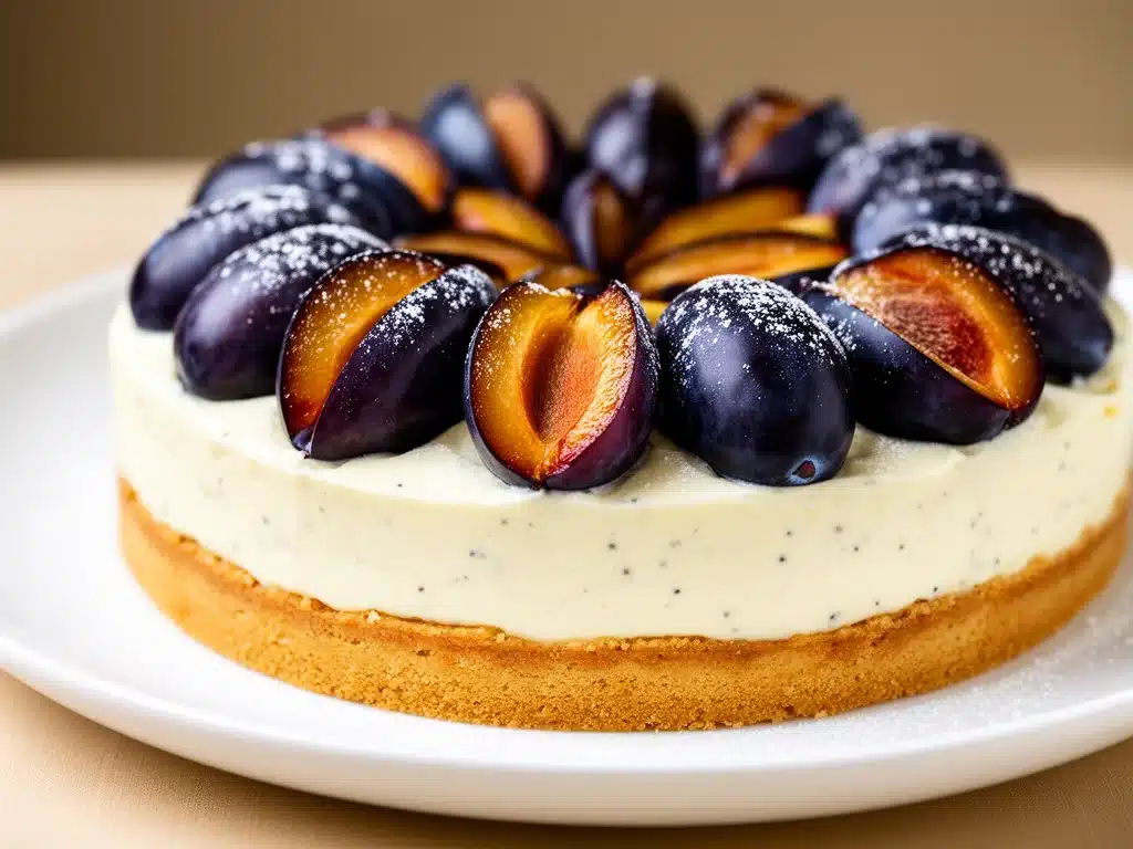 Oktoberfest Rahm-Torte mit Zwetschgen - featured image