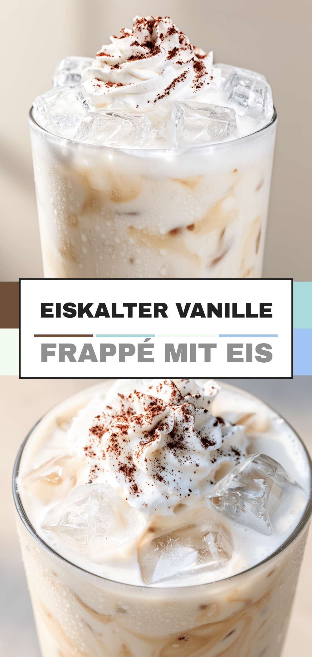 Vanille Frappé mit Eiswürfeln: 3 Min. Eiskalter Sommerdrink 5 Vanille Frappé mit Eiswürfeln recipe