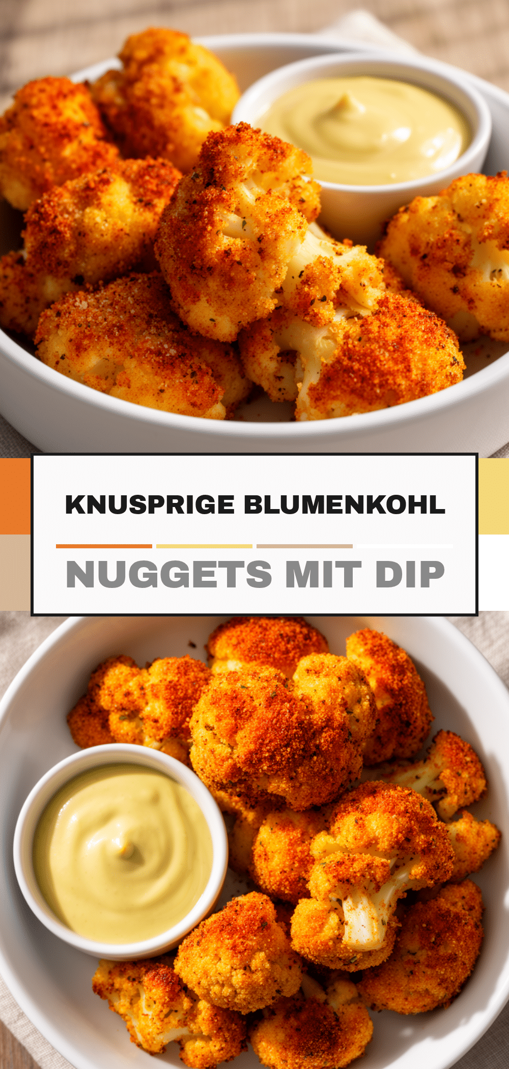 Vegane Blumenkohl-Nuggets: 20 Min. Low Carb & Knusprig 5 vegane Blumenkohl-Nuggets recipe