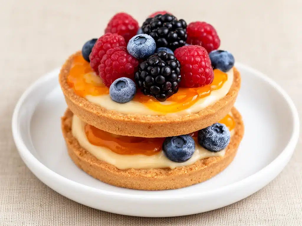 Vegane Mandel-Törtchen mit Beeren - featured image