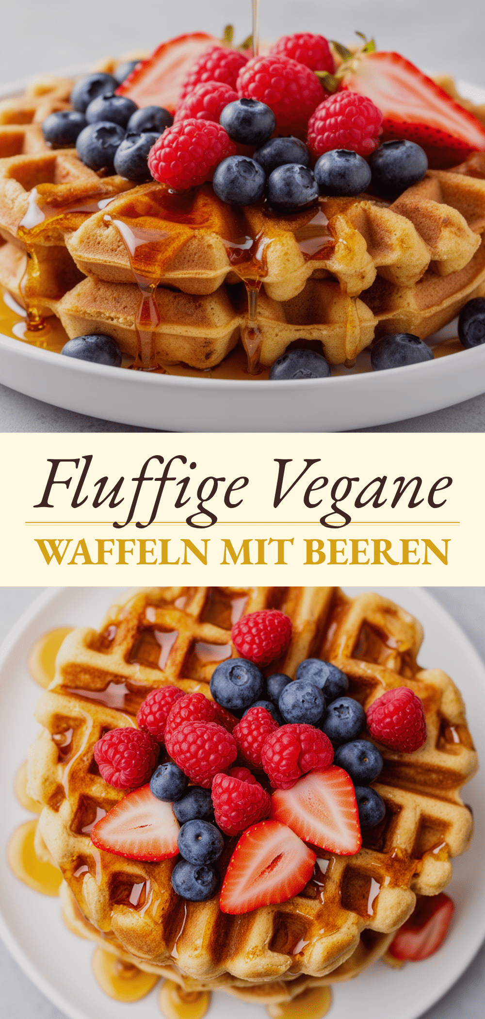 Fluffige Vegane Waffeln: 5 Min. Rezept mit Beeren 5 vegane Waffeln recipe