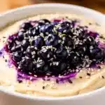 veganer Blaubeer-Käsekuchen ohne Backen - featured image