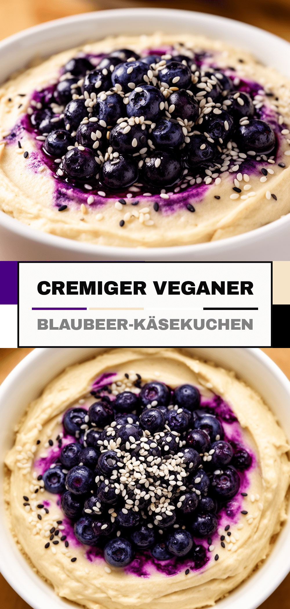 Cremiger Veganer Blaubeer-Käsekuchen ohne Backen: 15 Min 5 veganer Blaubeer-Käsekuchen ohne Backen recipe