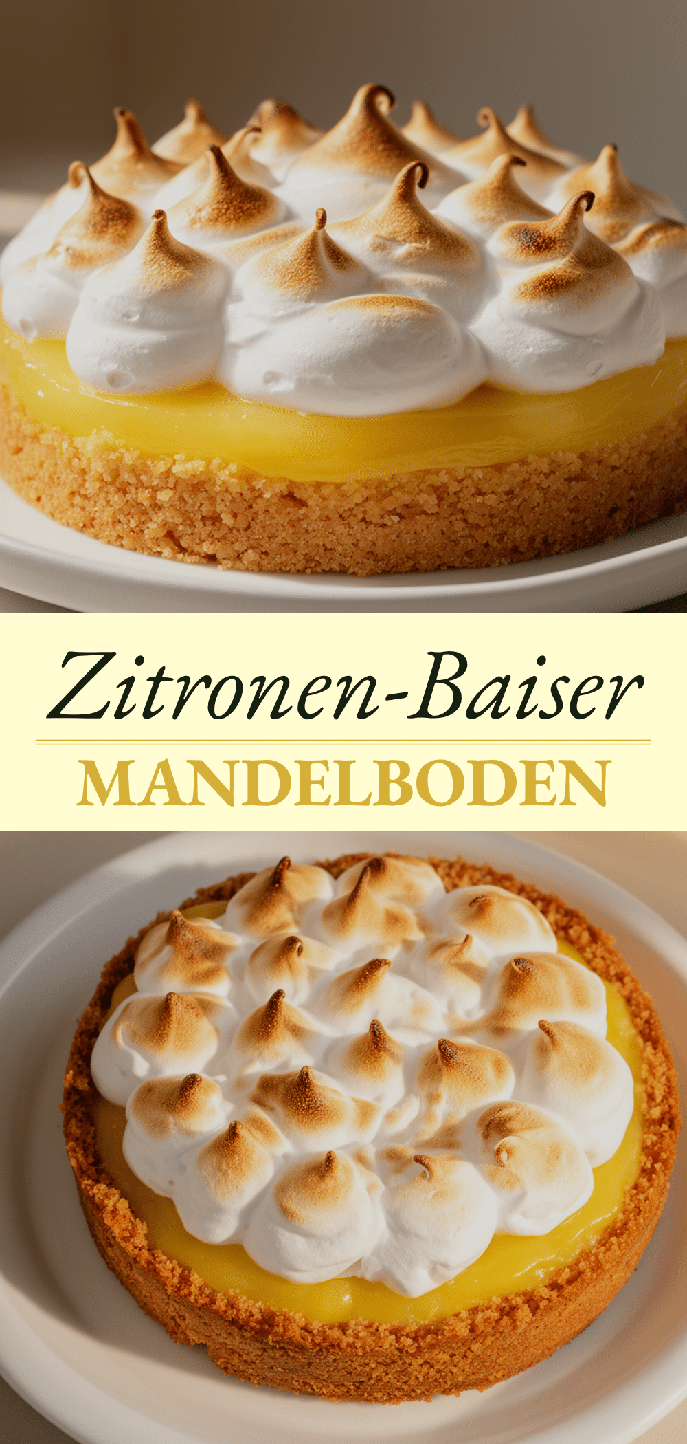Zitronen-Baiser Torte: Perfektes Rezept für Mandelboden 5 Zitronen-Baiser Torte recipe