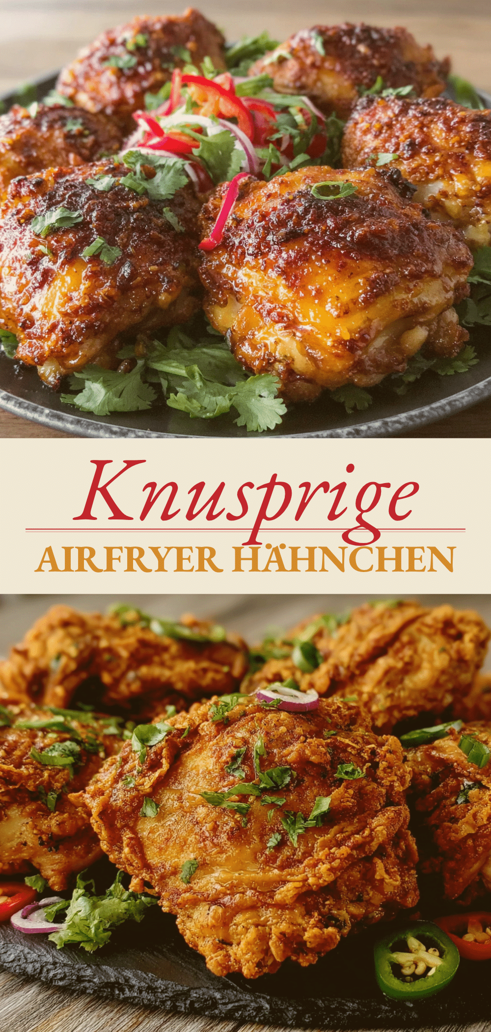 Airfryer Hähnchenschenkel mit Paprika-Kruste: 2 Portionen 5 Airfryer Hähnchenschenkel mit Paprika-Kruste recipe