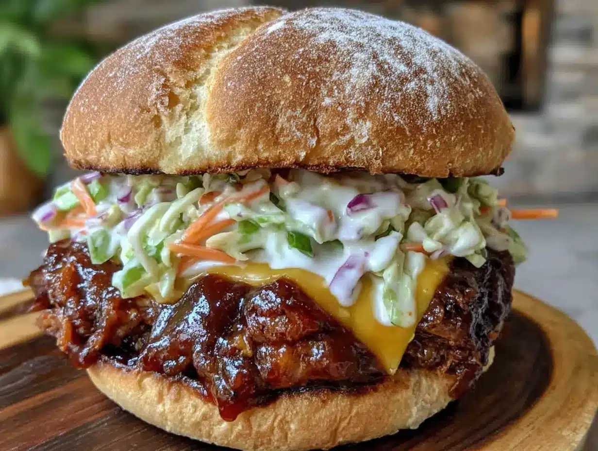 Budget-friendly Slow Cooker Pulled Pork Burger: 1 Person Meal 4 Budget-friendly Slow Cooker Pulled Pork Burger preparation steps