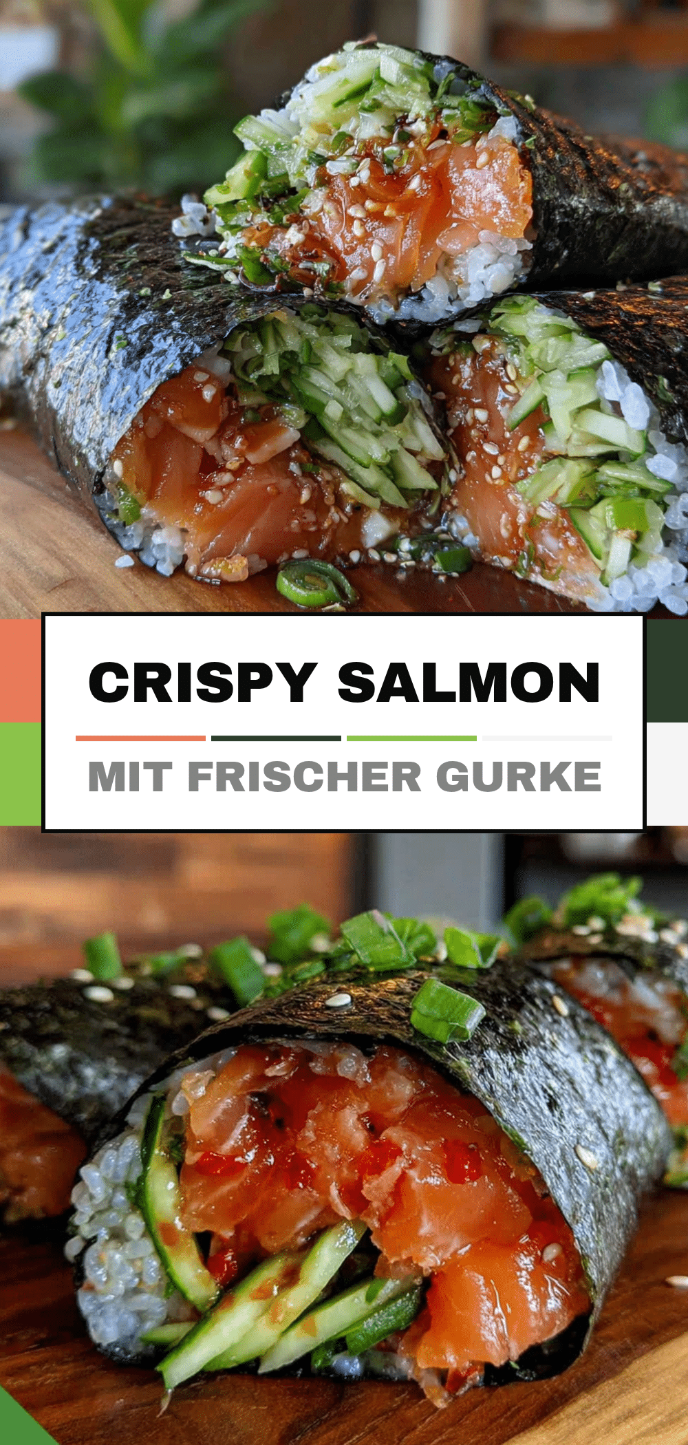 Budget Sushi-Burrito mit Lachs & Gurke: 1-Mann Menü für unter 3€ 5 Budget Sushi-Burrito recipe