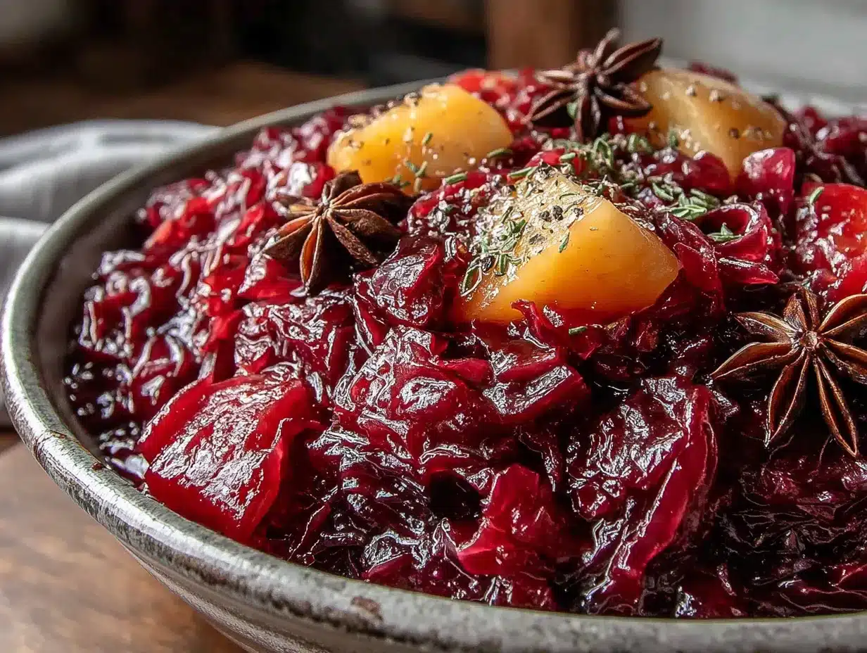 Einfaches Weihnachts-Rotkohl mit Apfel: Das perfekte Beilagenrezept 4 einfaches Weihnachts-Rotkohl mit Apfel preparation steps