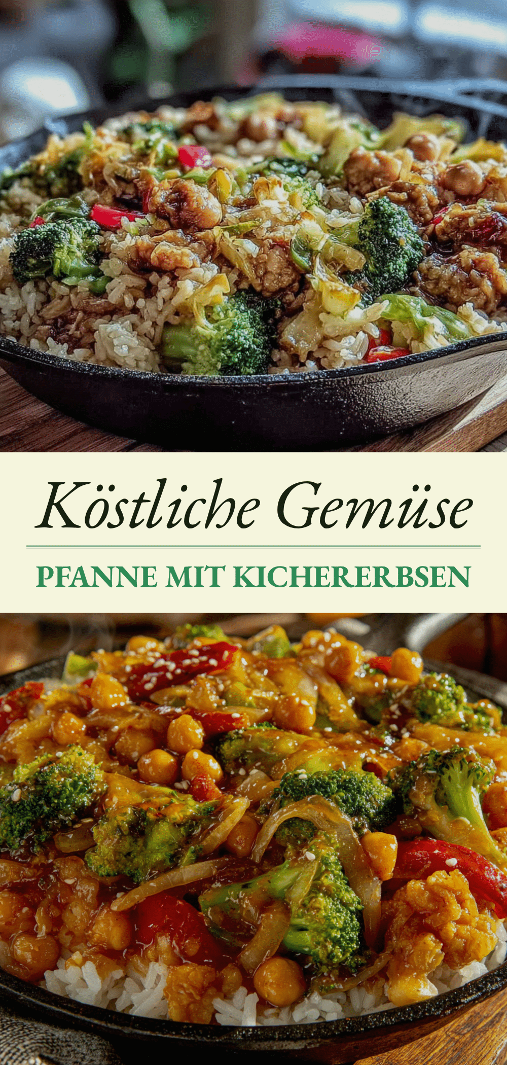 Günstige Gemüsepfanne mit Kichererbsen und Reis: Der perfekte Ein-Pfannen-Tipp 5 günstige Gemüsepfanne mit Kichererbsen und Reis recipe
