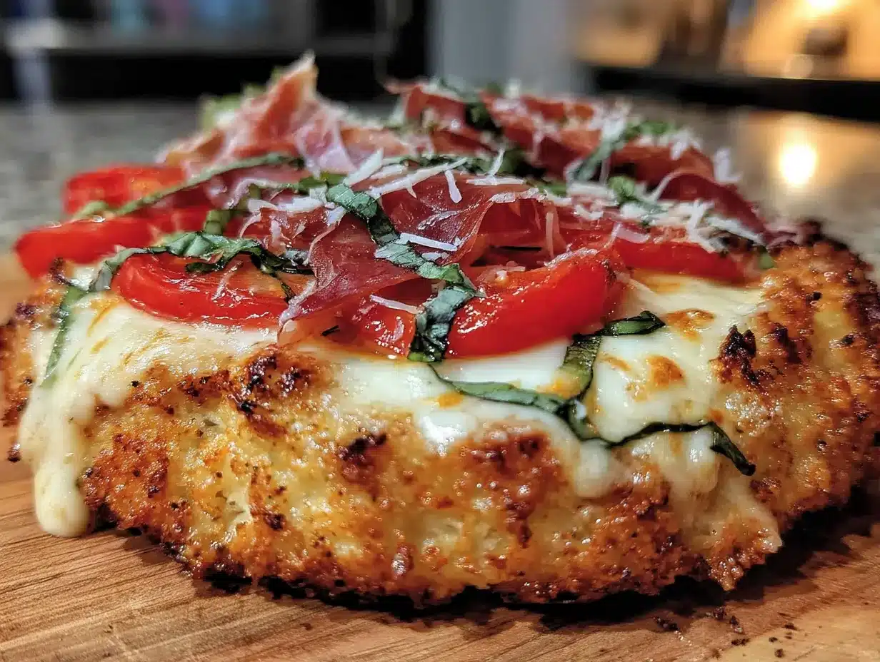 Low-Carb Pizza: 3 Zutaten für die ganze Familie 4 Low-Carb Pizza preparation steps
