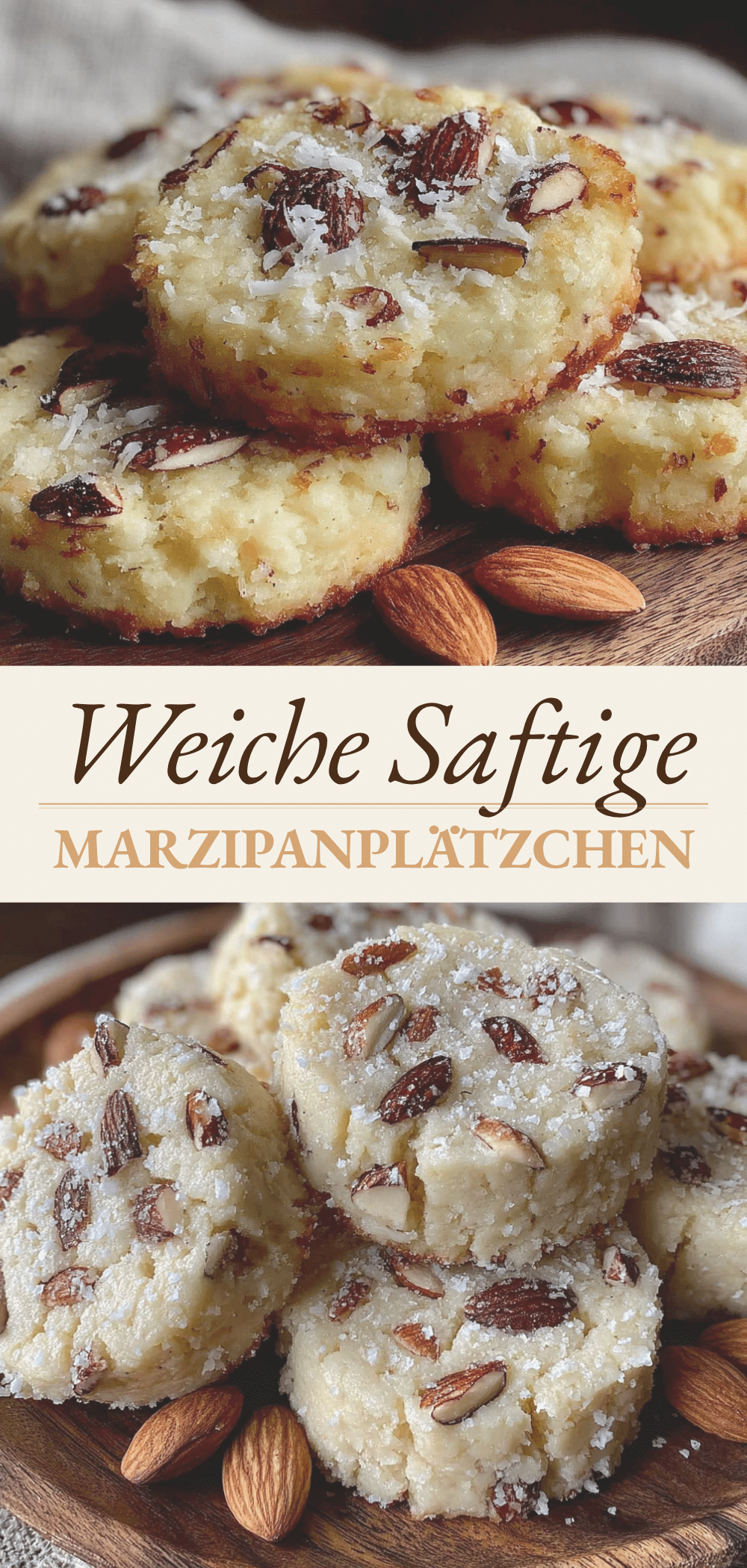Weiche Marzipanplätzchen: Festliche Weihnachtskekse 5 weiche Marzipanplätzchen recipe
