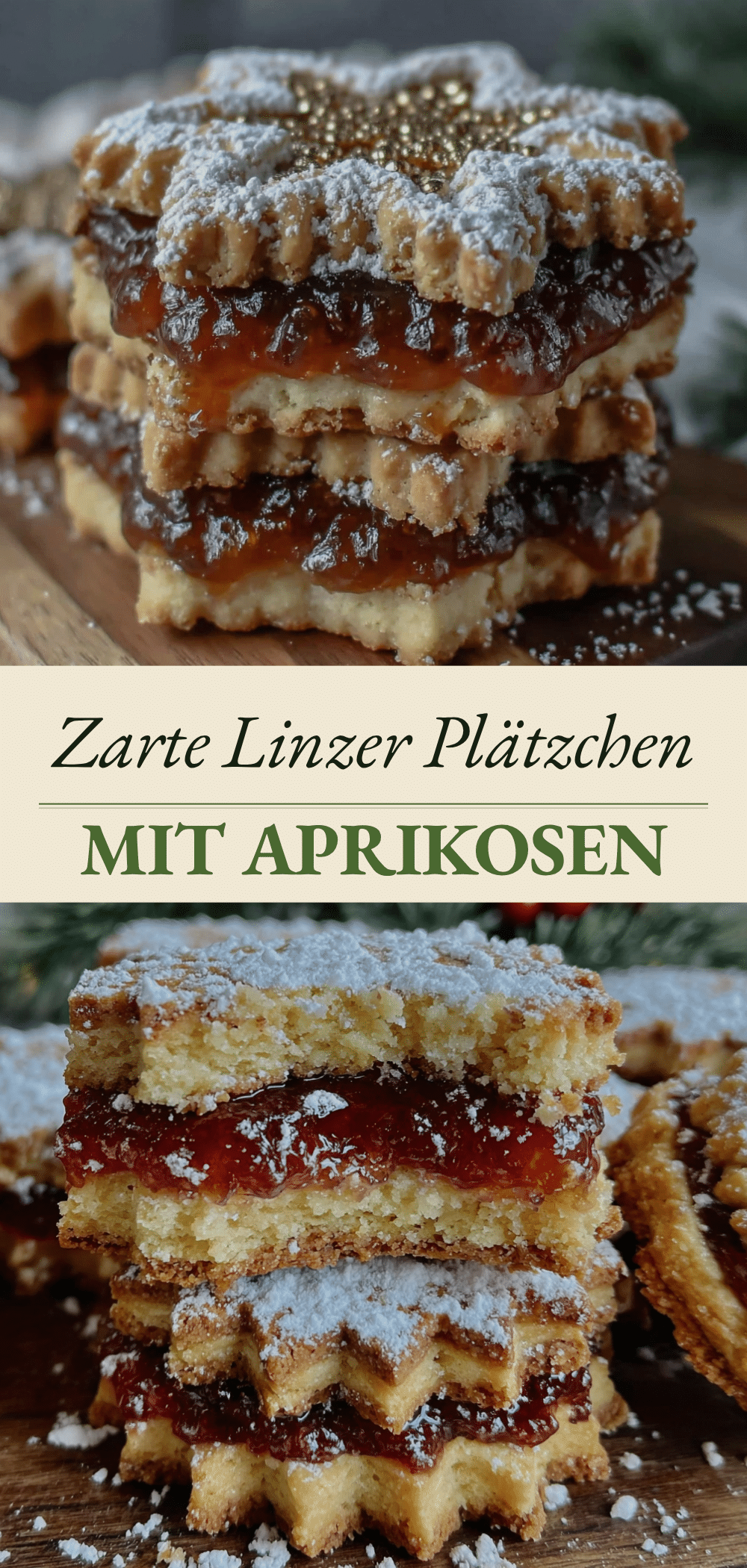 Weihnachts-Linzer-Plätzchen: 3 Zutaten, perfekt & leicht 5 Weihnachts-Linzer-Plätzchen recipe