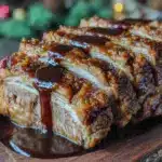 Weihnachts-Schweinebraten mit dunkler Biersoße - featured image