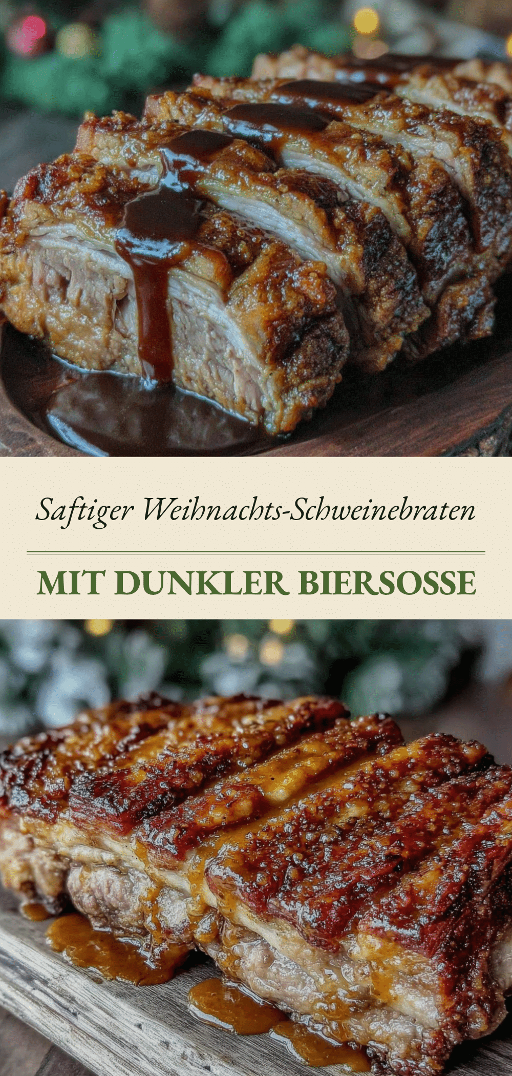 Weihnachts-Schweinebraten mit dunkler Biersoße: Festliches Dinner 5 Weihnachts-Schweinebraten mit dunkler Biersoße recipe