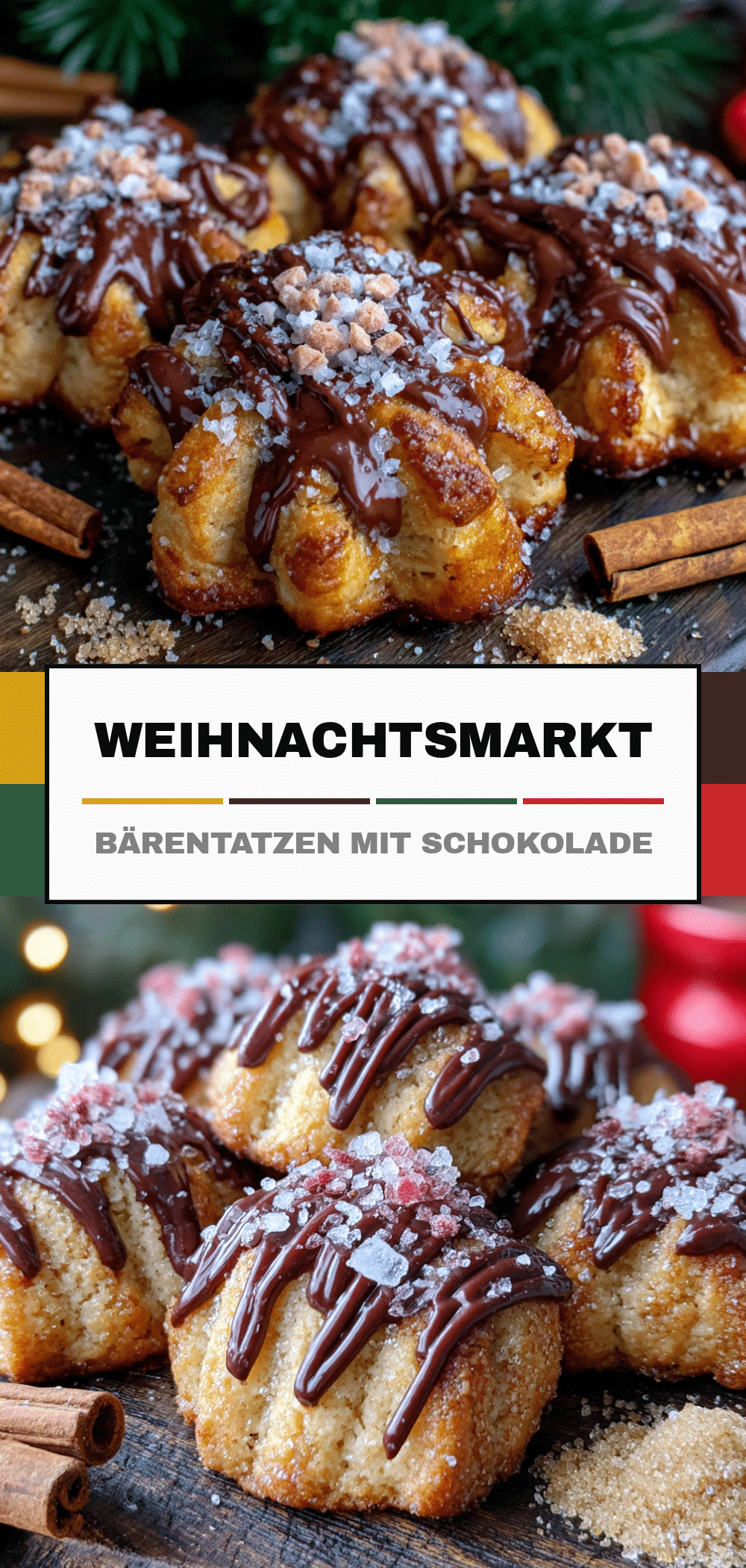Weihnachtsmarkt Bärentatzen: Easy gluten-free Schoko-Zimt 5 Weihnachtsmarkt Bärentatzen glutenfrei recipe